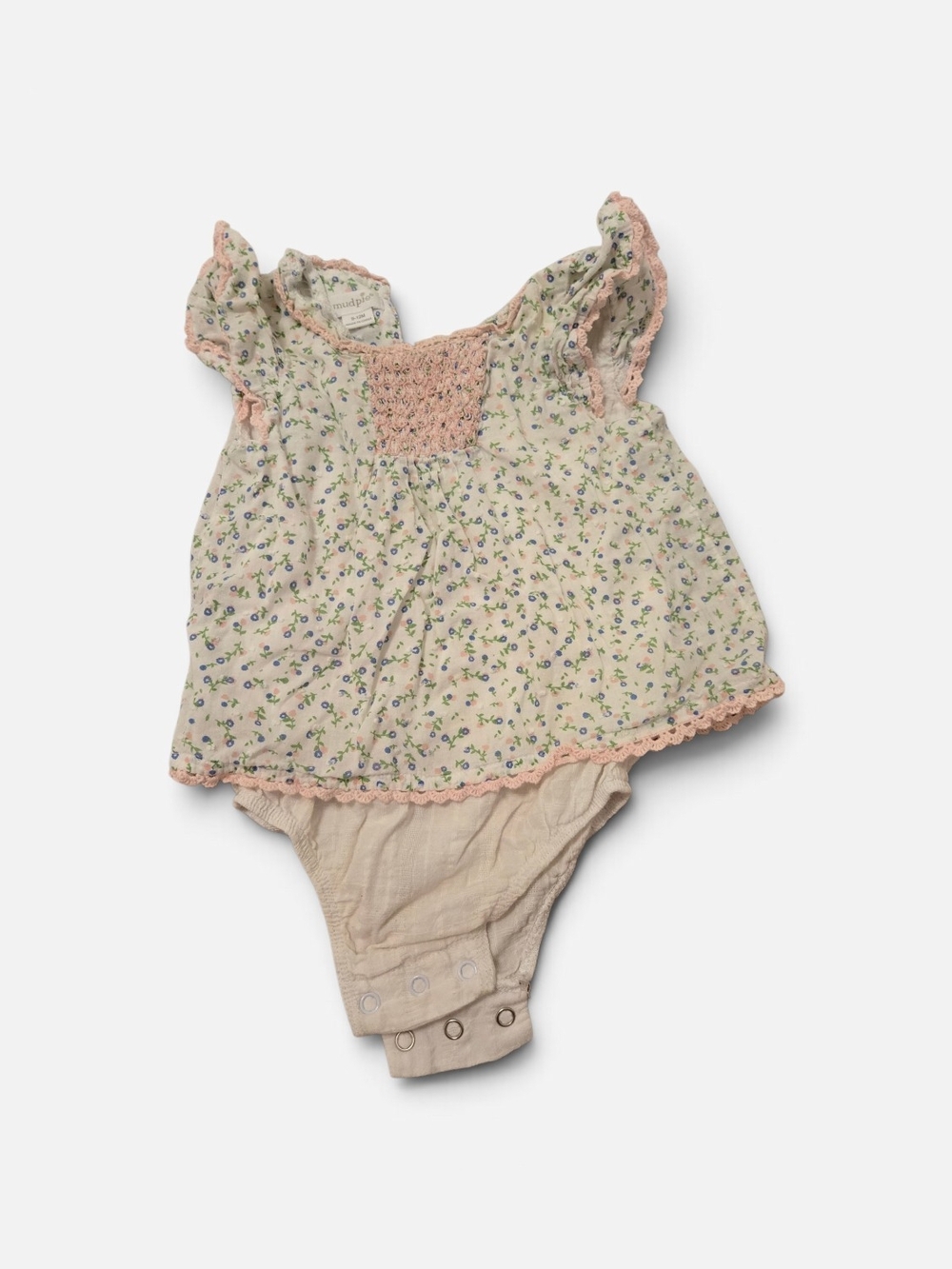 Mud Pie Baby Girl Floral Dress Romper & Bloomer Set 9-12M
